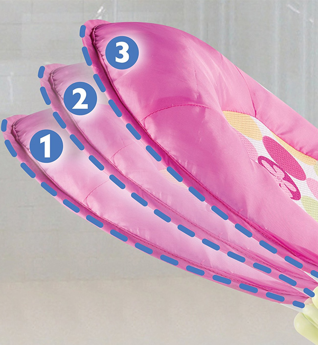 Лежак с подголовником для купания Deluxe Baby Bather, розовый. Фото №1