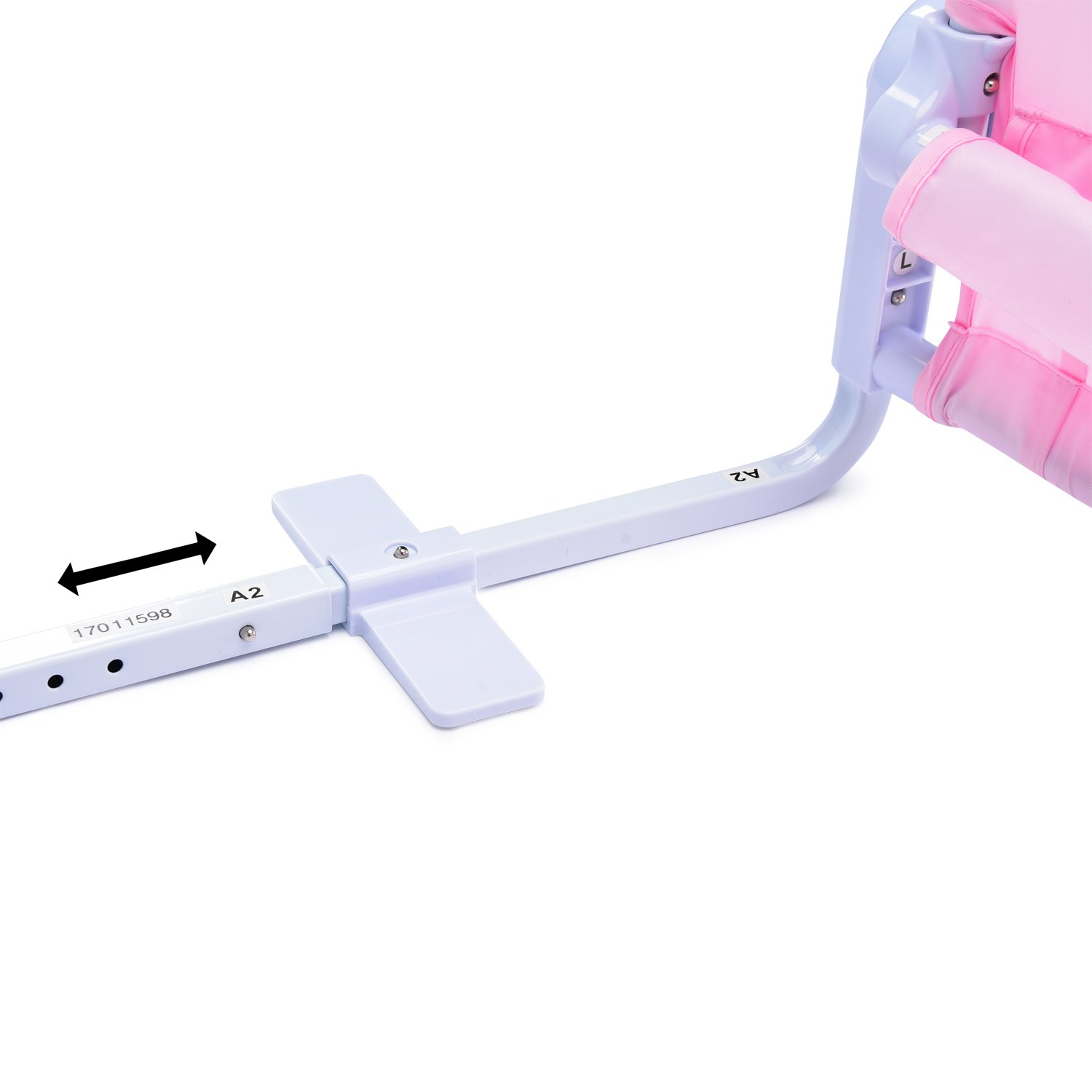 Универсальный ограничитель для кровати Single Fold Bedrail, розовый. Фото №1
