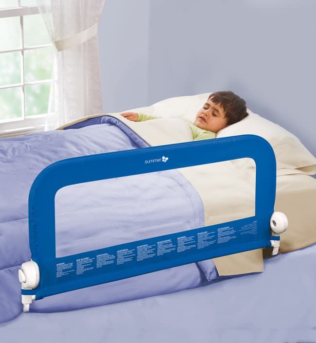 Универсальный ограничитель для кровати Single Fold Bedrail, синий. Фото №4