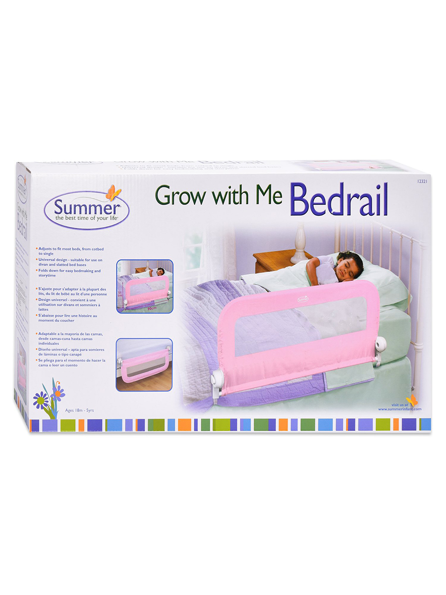 Универсальный ограничитель для кровати Single Fold Bedrail, розовый. Фото №2