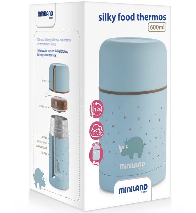 Термос Miniland Silky Thermos для еды, 600 мл [186057]. Фото №3