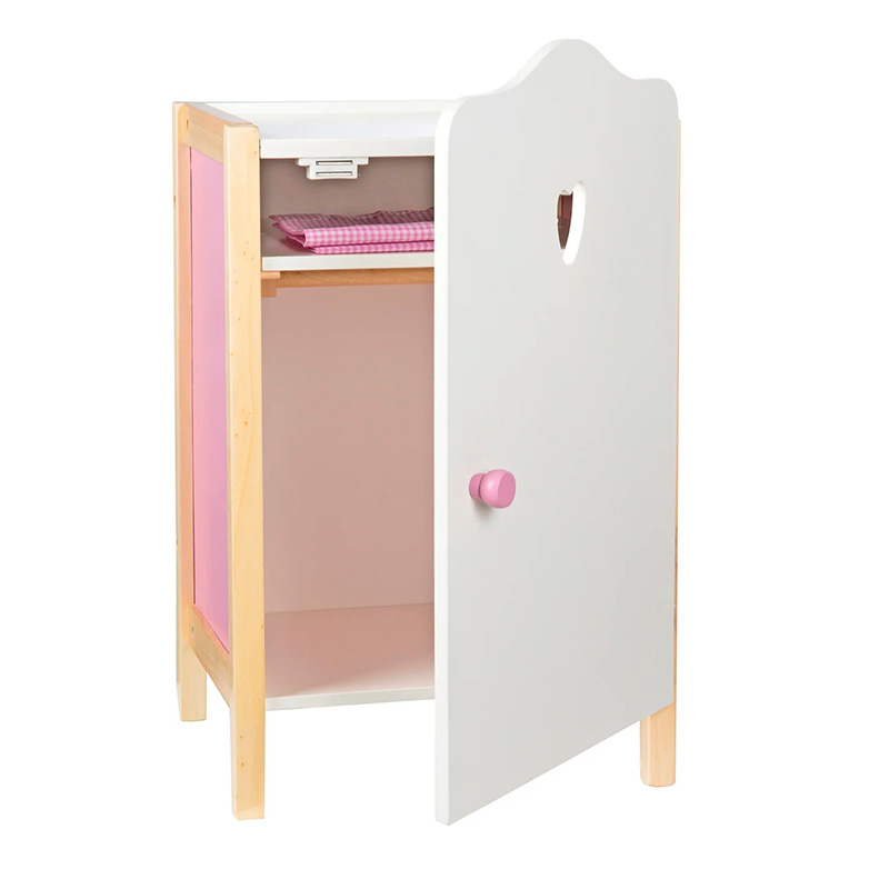 Кукольный шкаф Scarlett, белый/розовый/натуральный. Фото №1