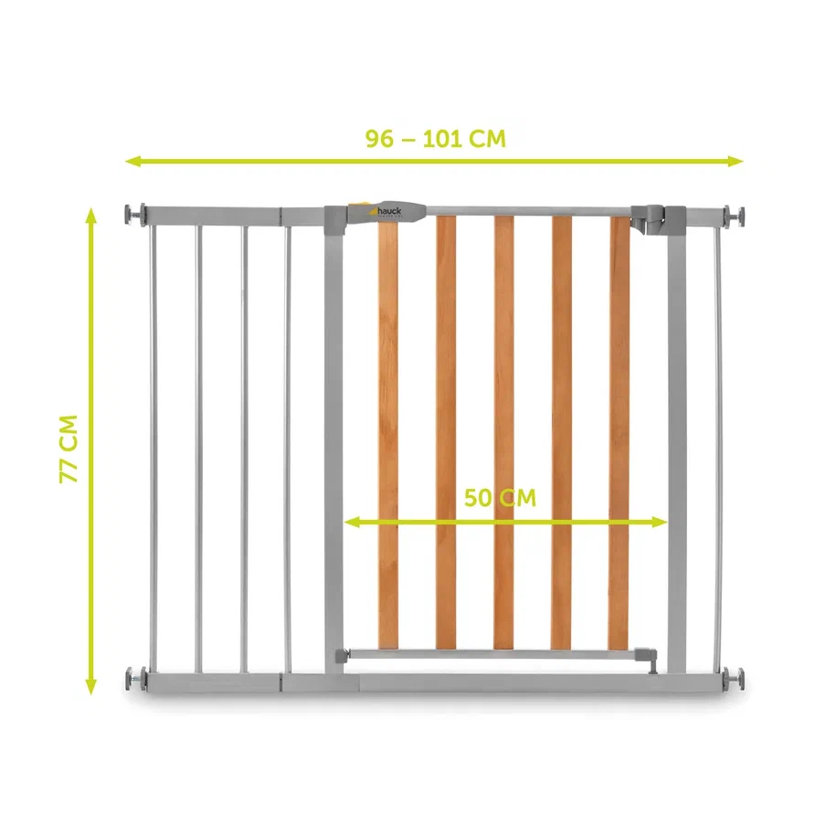 Ворота безопасности Woodlock 2  с дополнительной секцией 21 см, silver. Фото №1