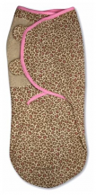 Конверт на липучке Swaddleme®, размер S/M, розовый/леопард