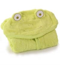 Махровый детский халат Cuddly Bath Robe на 3-4 года, зеленый лягушонок