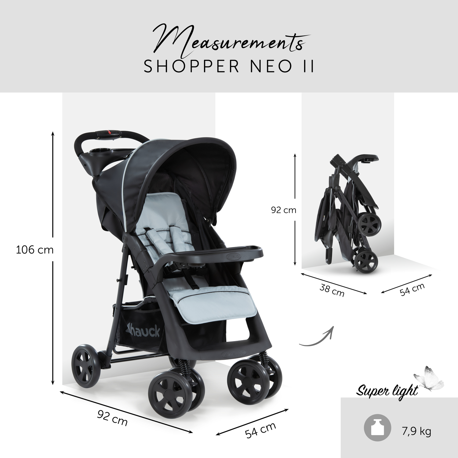 Прогулочная коляска Hauck Shopper Neo II caviar/silver DIS. Фото №5