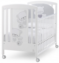 Детская кровать Italbaby Baby Jolie, белый/серый