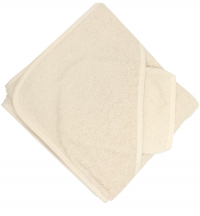 Махровое полотенце с капюшоном (100*100 см), мочалка, крем_