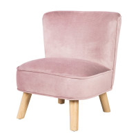 Детское велюровое кресло ROBA Lil Sofa, розовый
