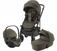 Комплект 3в1 коляска SMILE 5Z, Urban Olive + BABY-SAFE PRO Urban Olive