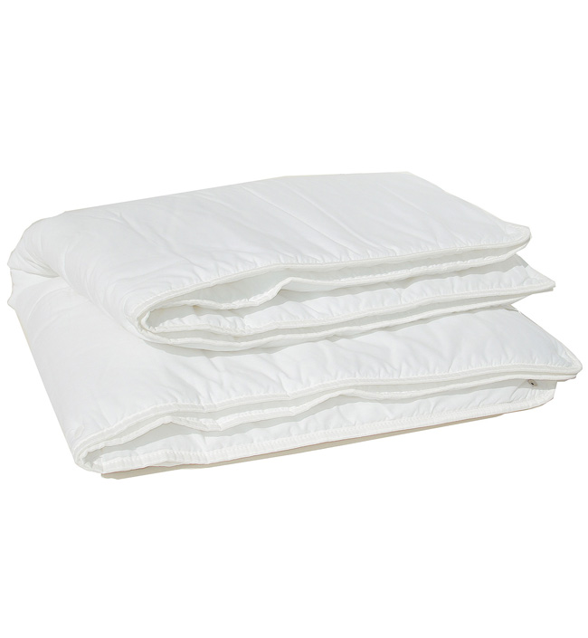 Одеяло двойное из полиэфирного волокна "4 сезона" 105х130, белый. Фото №0