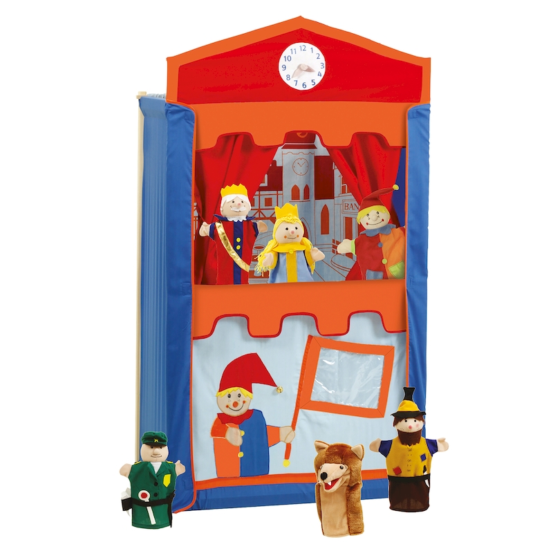 Детский игровой театр с перчаточными куклами (6 шт.) в комплекте. Фото №1