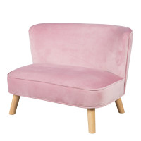 Детский велюровый диван ROBA Lil Sofa, розовый