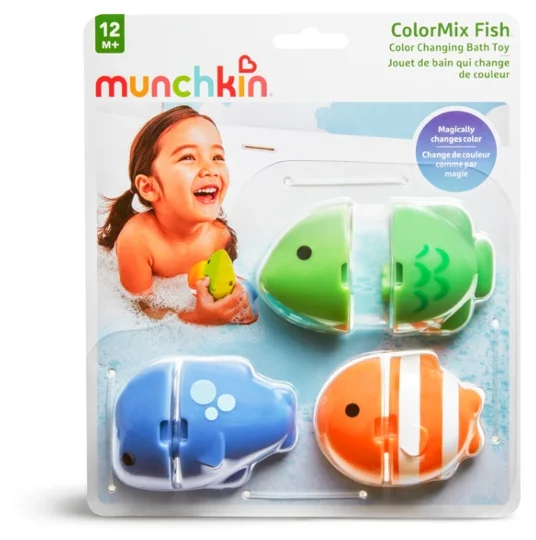 Munchkin игрушка для ванны цветные рыбки ColorMix Fish ™12+ NEW. Фото №5