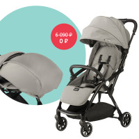 Комплект: Прогулочная коляска Leclerc baby Magic fold plus Grey + Накидка на ножки в ПОДАРОК