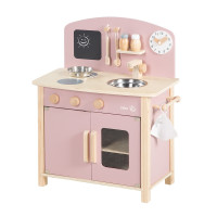 Детская игровая кухня с аксессуарами ROBA, розовый/натуральный