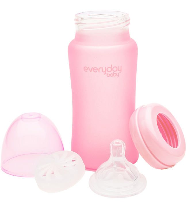 Бутылочка EveryDay Baby с силиконовым покрытием из стекла, 240 мл [213952]. Фото №1