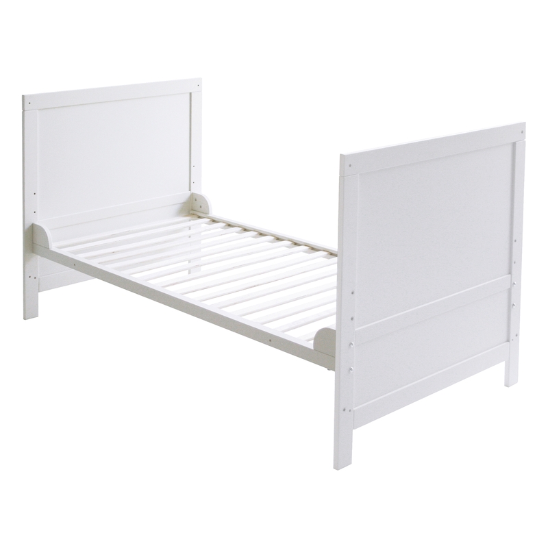 Комплект  №1 из двух предметов Hamburg белый с кроватью 70x140 и пеленальным комодом с шкафчиком. Фото №3