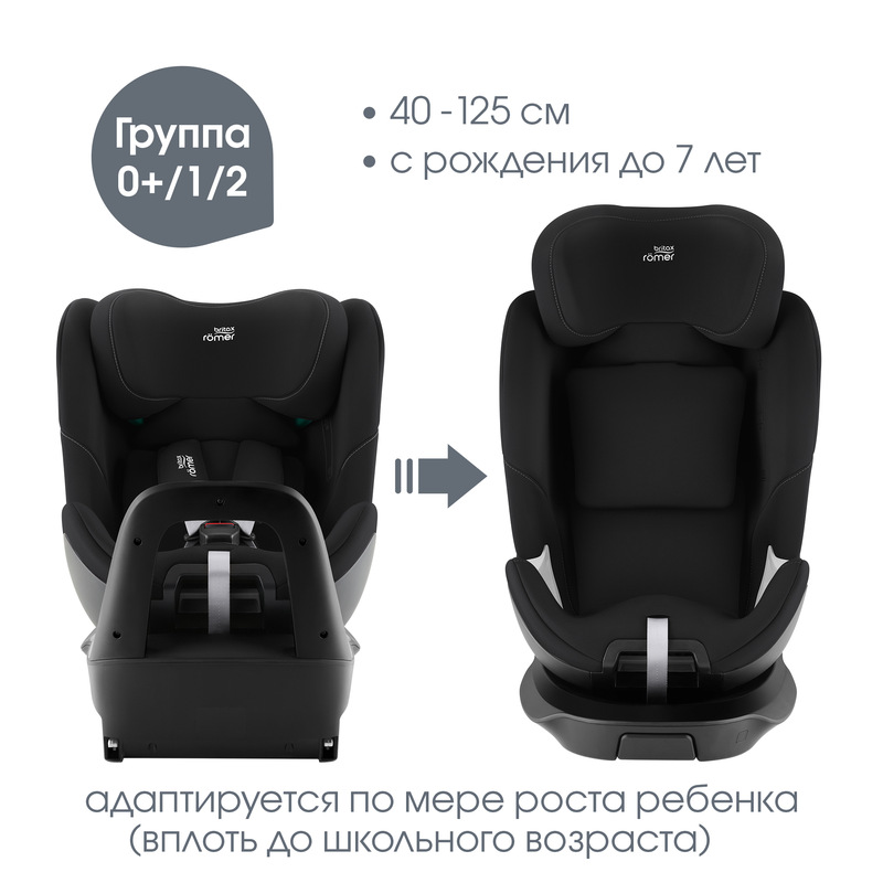 Детское автокресло SWIVEL 2 Classic | Space Black_DIS. Фото №2