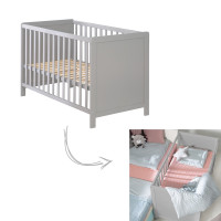 Многофункциональная детская кровать ROBA Hamburg 60х120, серый