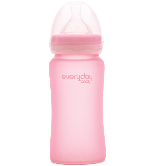 Бутылочка EveryDay Baby с силиконовым покрытием из стекла, 240 мл [213952]. Фото №0