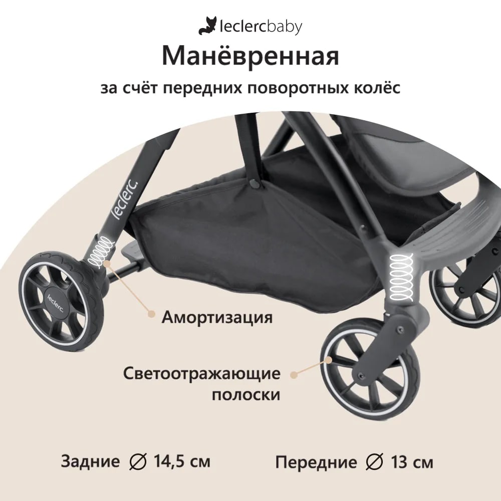Прогулочная коляска Leclerc Baby Magic fold plus. Фото №8
