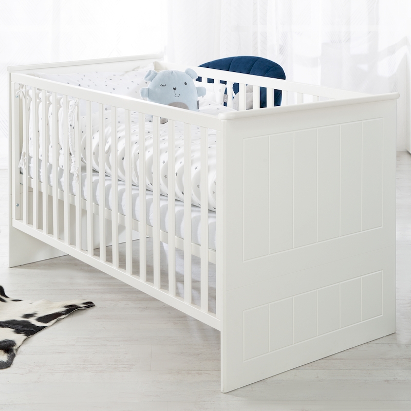 Детская кровать Sylt Baby 70х140, белый. Фото №1