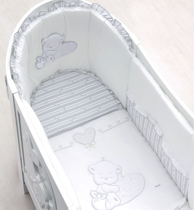 Детская кровать LOVE OVAL, белый (в комплекте матрас и белье 4  предмета). Фото №2