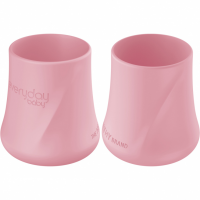 Детская силиконовая чашка, 2 шт., розовый