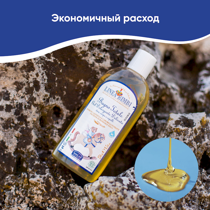 Детский шампунь-гель для волос и тела (Linea Bimbi) - 250 мл. Фото №8