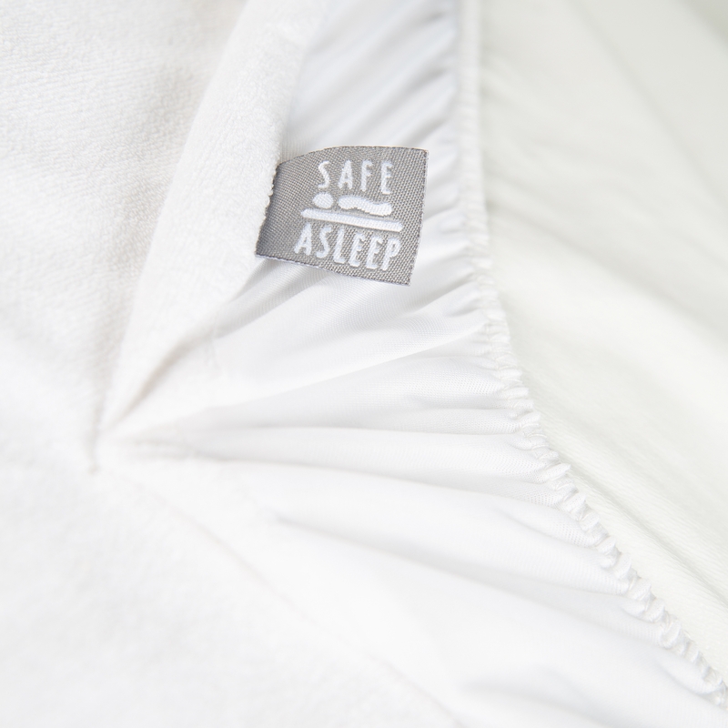 Махровая непромокаемая простыня на резинке safe asleep®, белый. Фото №4