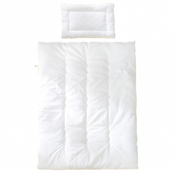 Комплект в детскую кровать, белый: стеганое одеяло 100х135 см, подушка 40х60 см