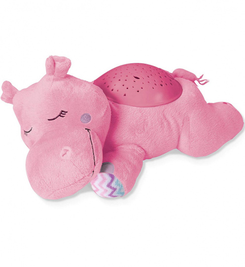 Светильник-проектор звездного неба Dozzing Hippo, розовый