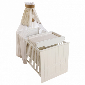 Портативный пеленальный стол с матрасиком для детской кровати Vichy, белый