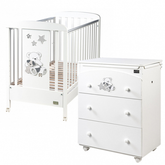 Комплект мебели Picci Valdo (Детская кровать + Комод пеленальный) белый