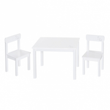 Комплект детской мебели Little Stars: стол + 2 стульчика, белый