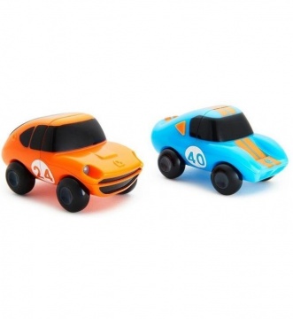 Munchkin игрушка для ванны машинки голубая- оранжевая Magnet Motors™  2шт.с 18 мес.